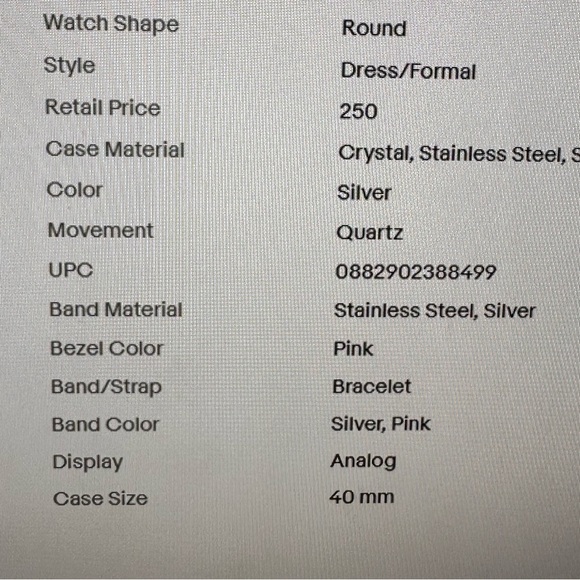 Nixon Watch The Monopoly Crystal Bezel Quartz 40mm Silver/Rose Gold 2904 - Picture 8 of 10